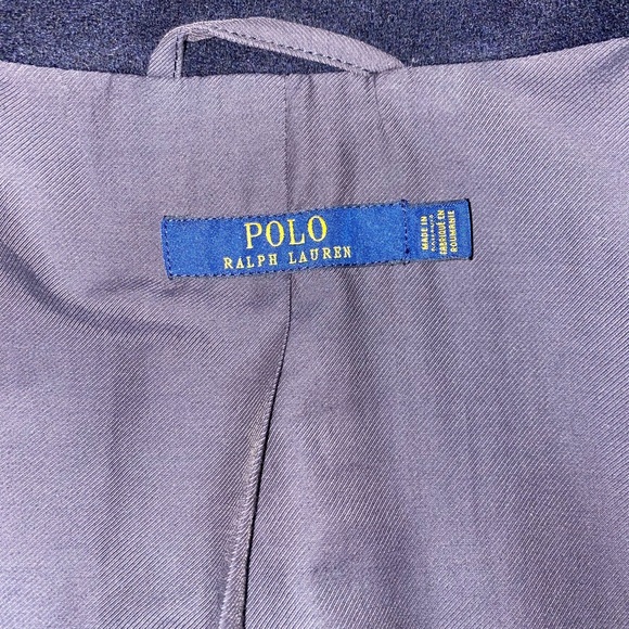 Polo Ralph Lauren Polo Wool-Blend Melton Peacoat Jacket Men’s 42L Navy Blue - Picture 10 of 15